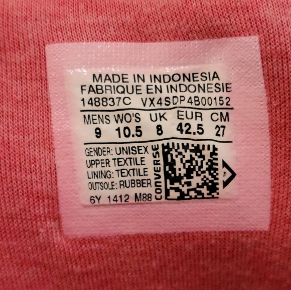 Converse All Stars Mens 9 NEW Red Leather + Snake Skin Look High Top 148837C - Picture 13 of 16